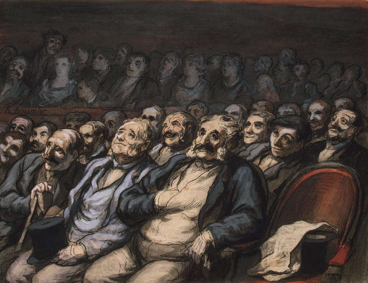 Orchestersitz, ca. 1856 von Honoré Daumier