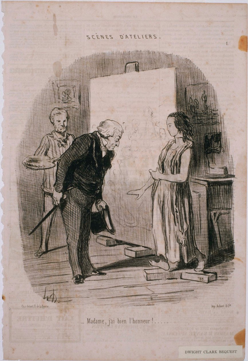 Atelierszenen - Madame, ich habe die Ehre!... von Honoré Daumier
