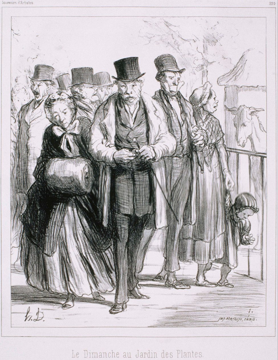 Künstlererinnerungen - Der Sonntag im Jardin des Plantes von Honoré Daumier