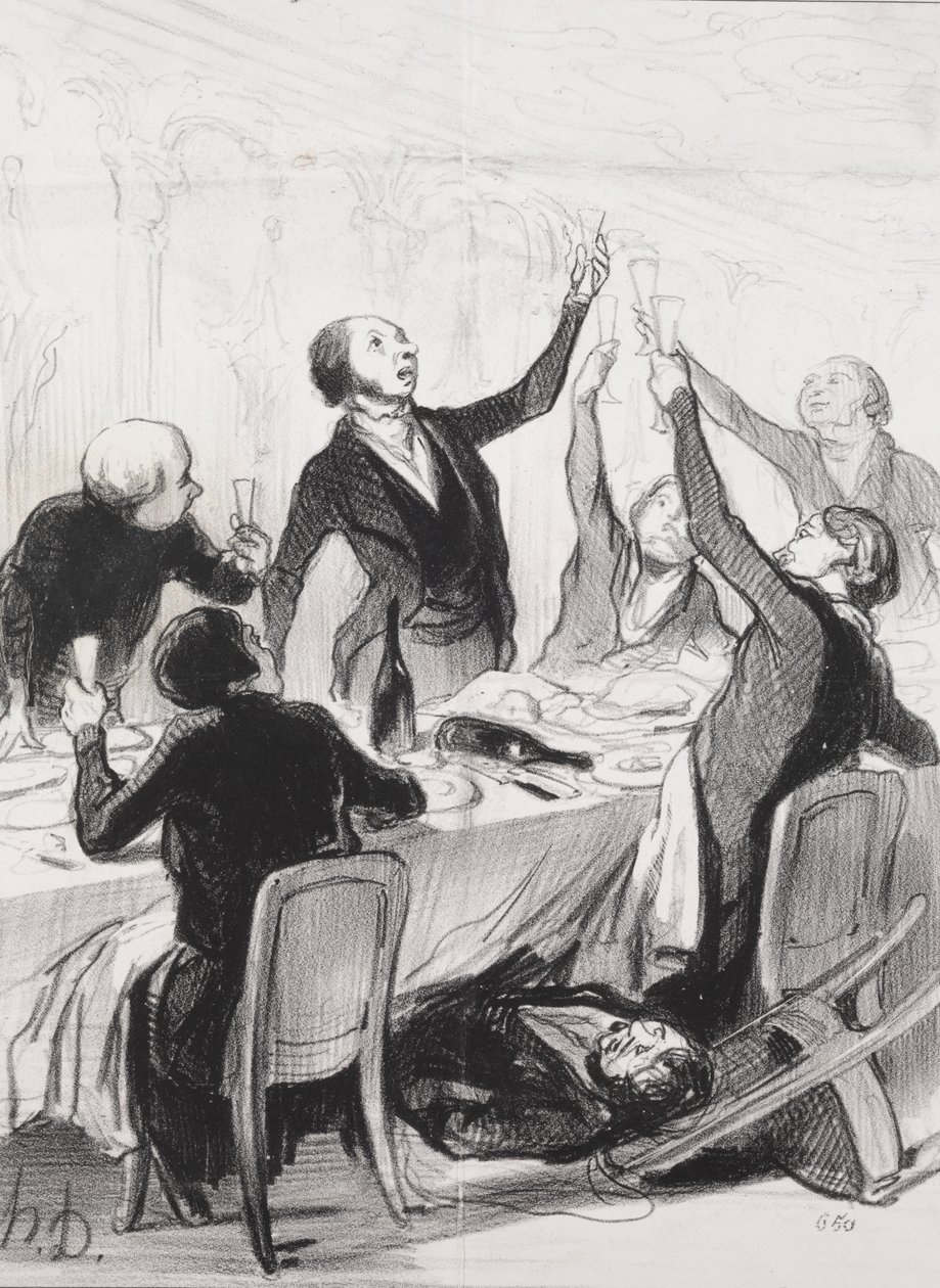 Ein 43. Toast...auf die Abstinenzgesellschaft von Honoré Daumier