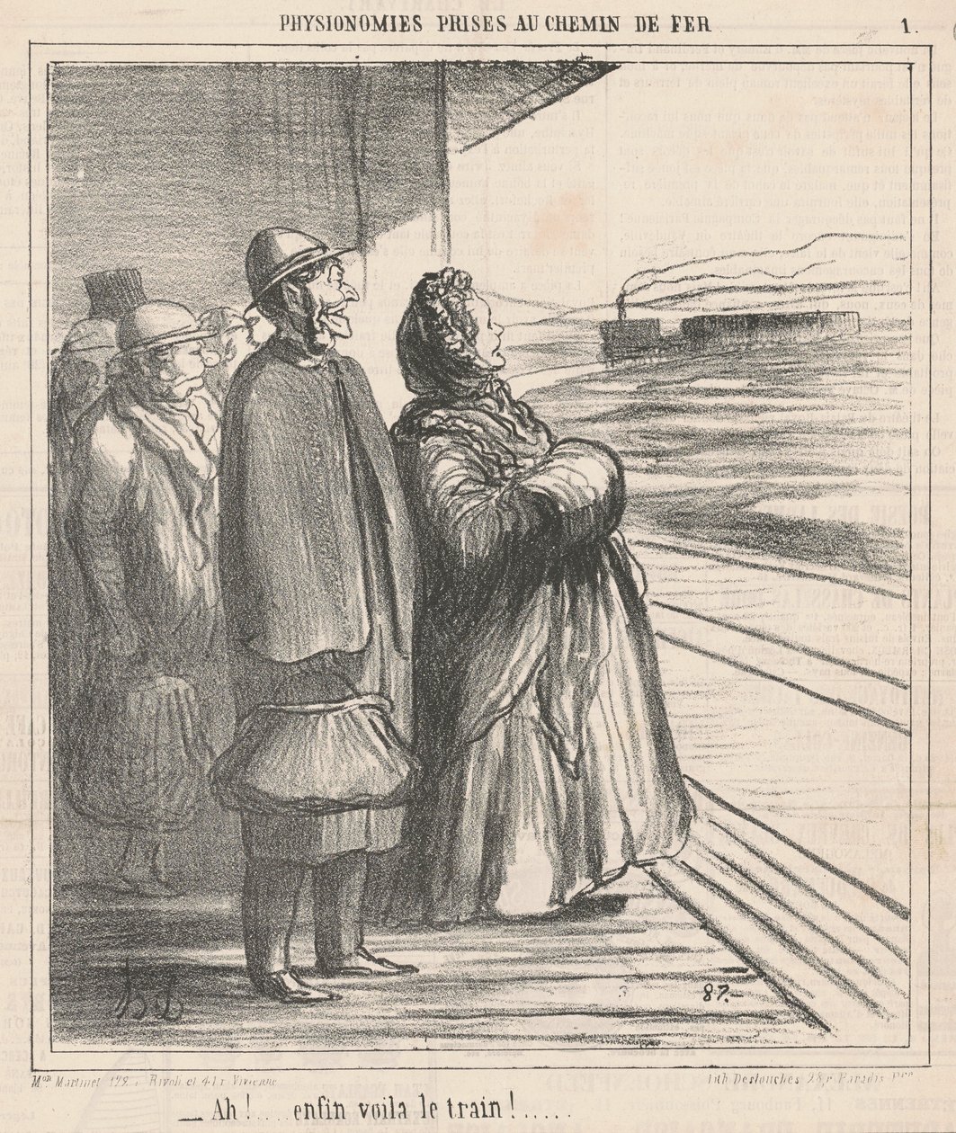 Ah! Endlich, da ist der Zug! ... von Honoré Daumier