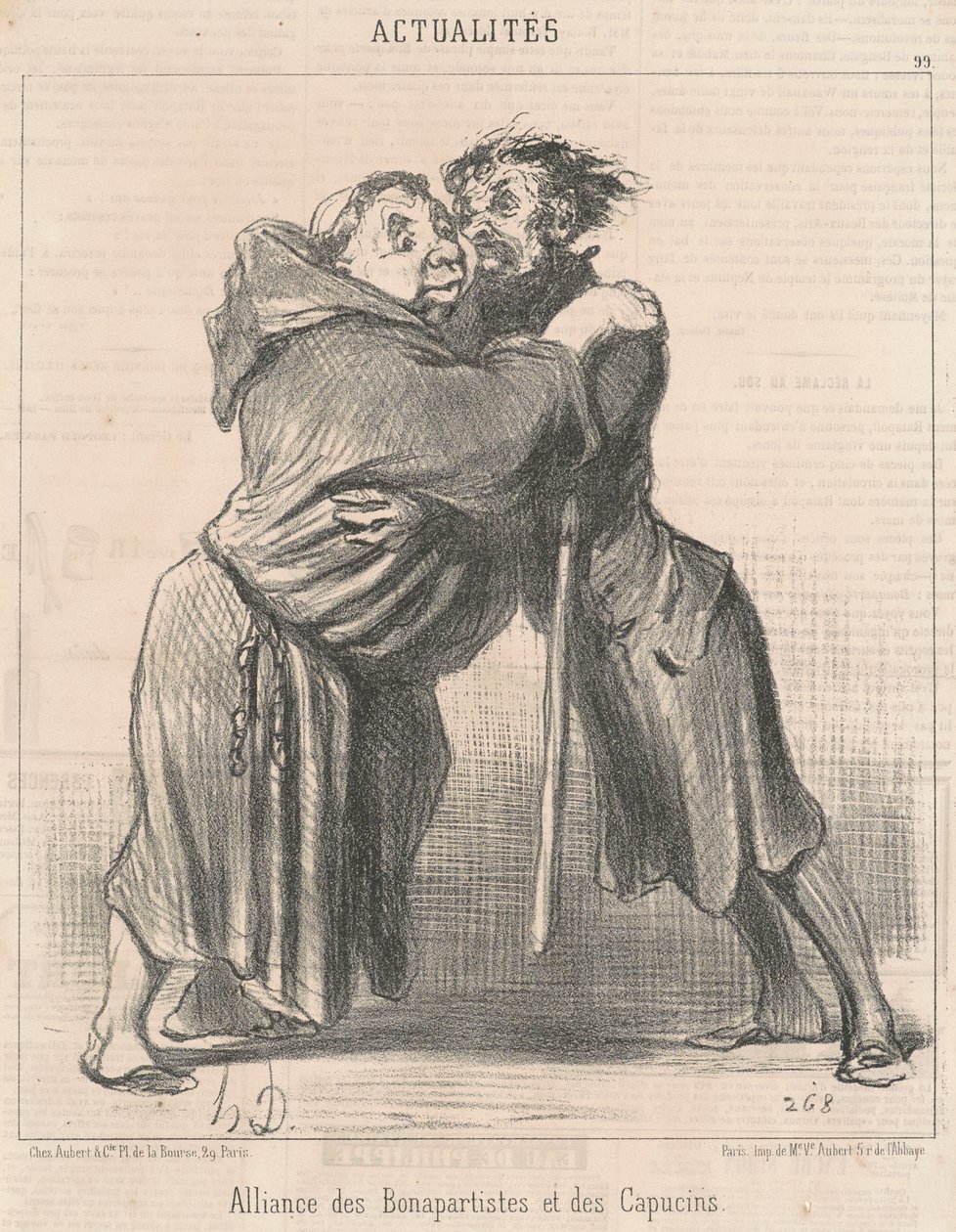 Allianz der Bonapartisten und Kapuziner von Honoré Daumier