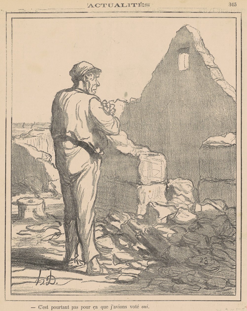 Das ist doch nicht dafür ... von Honoré Daumier