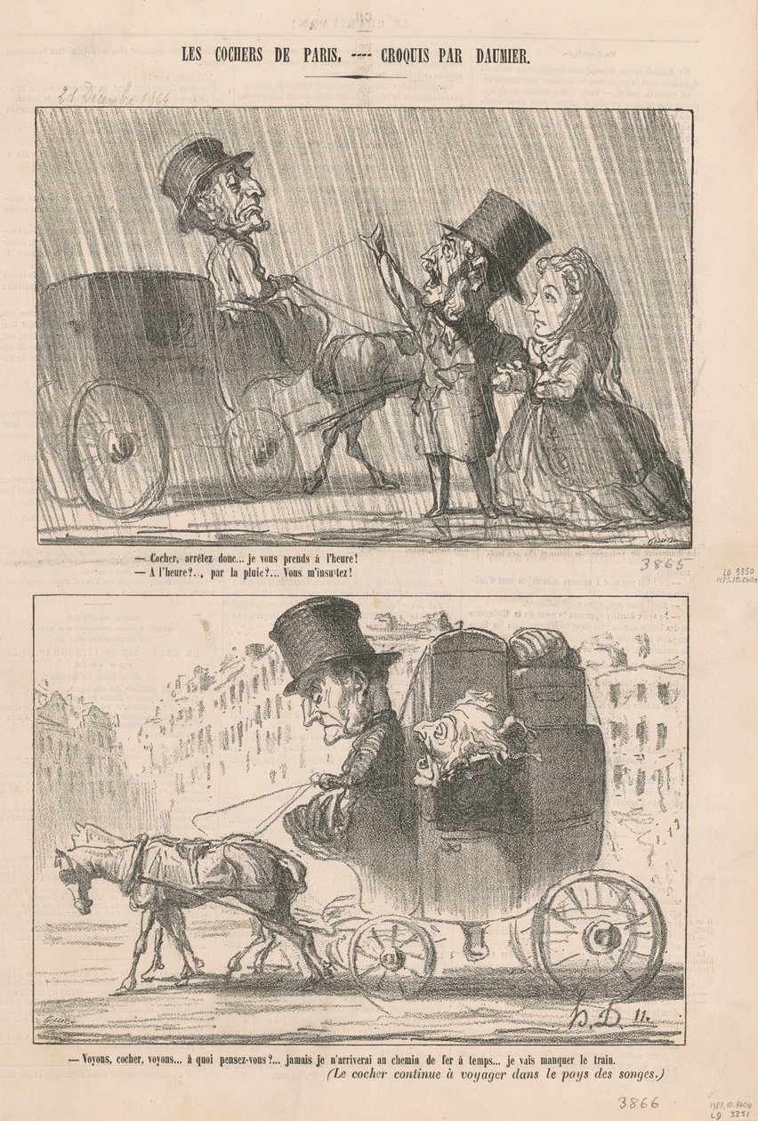 Kutscher, halten Sie an von Honoré Daumier