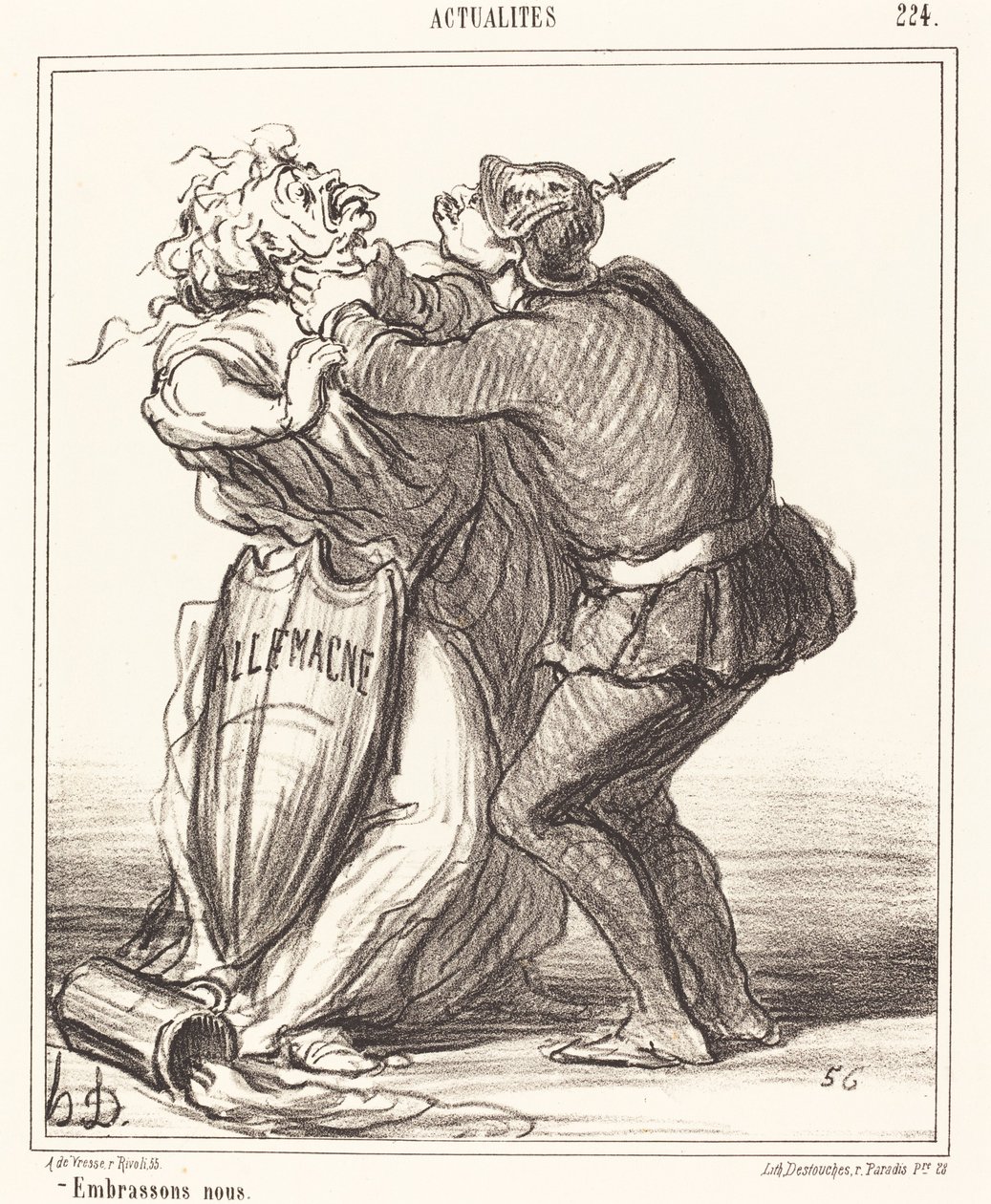 Lass uns küssen von Honoré Daumier