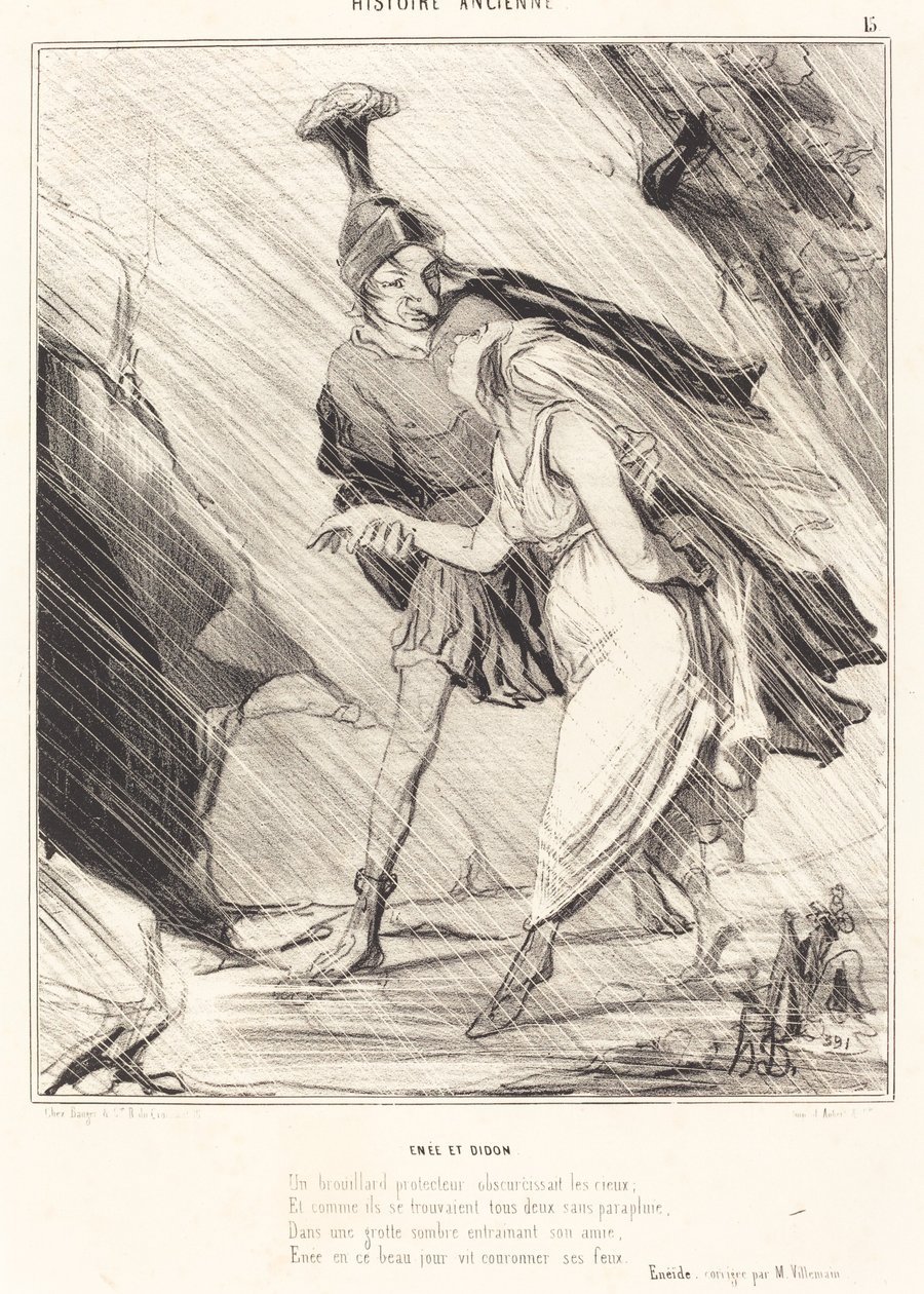Äneas und Dido von Honoré Daumier