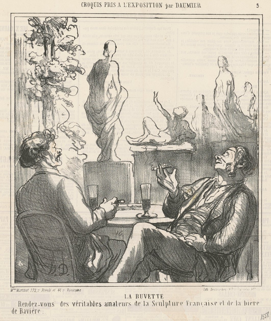 Die Trinkhalle von Honoré Daumier