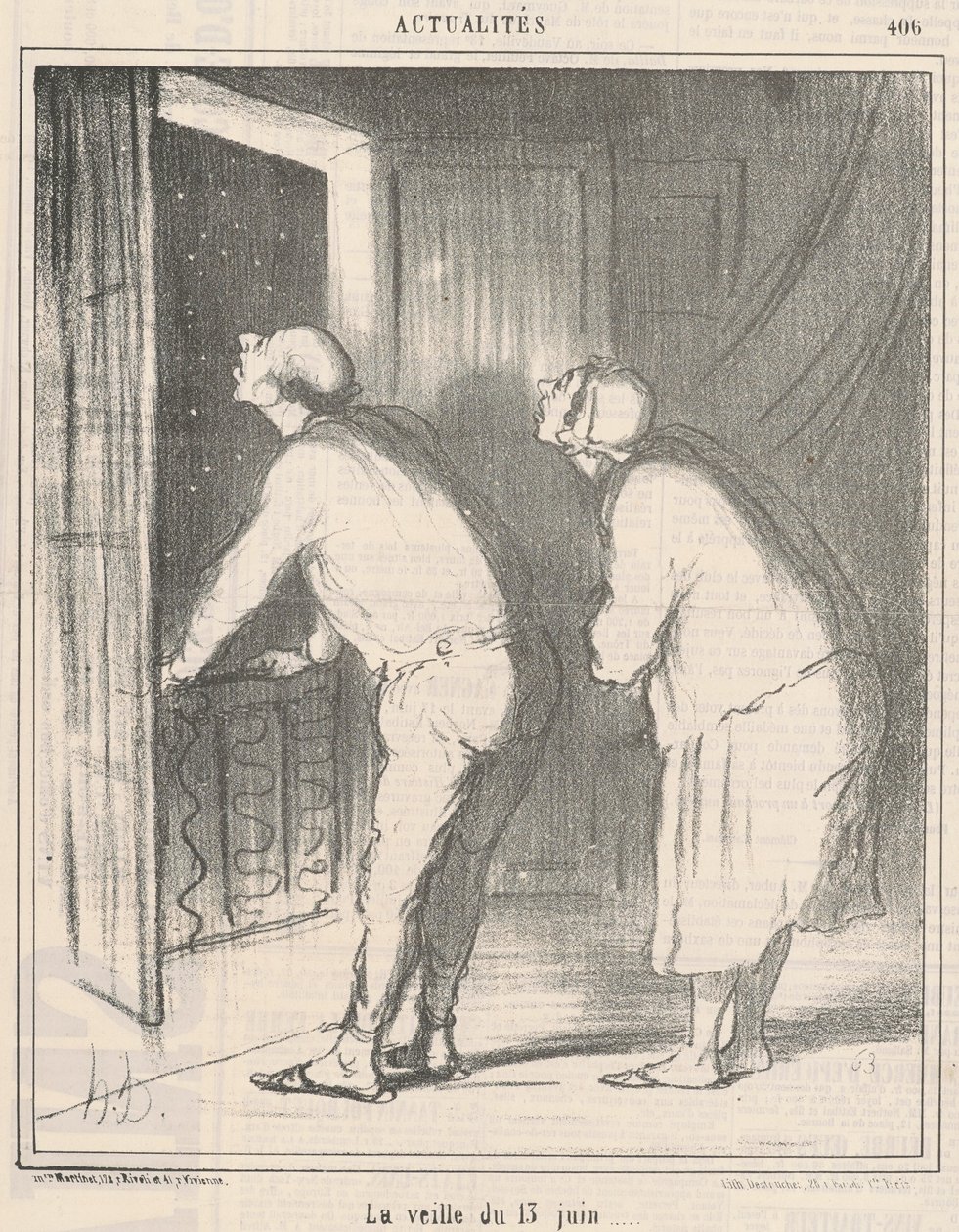 Der Vorabend des 13. Juni von Honoré Daumier