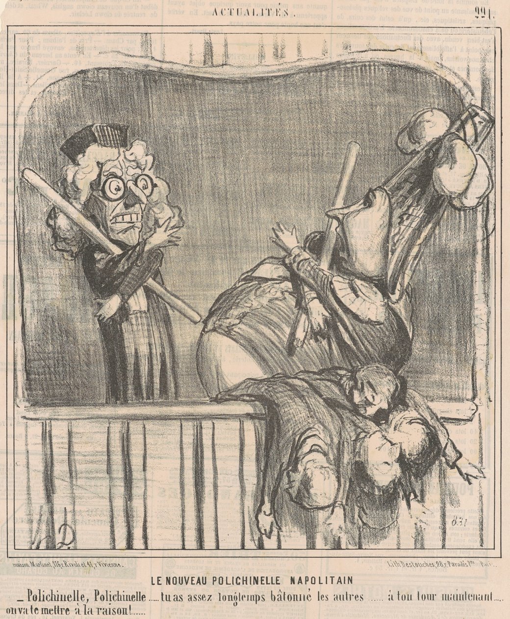 Der neue neapolitanische Kasper von Honoré Daumier