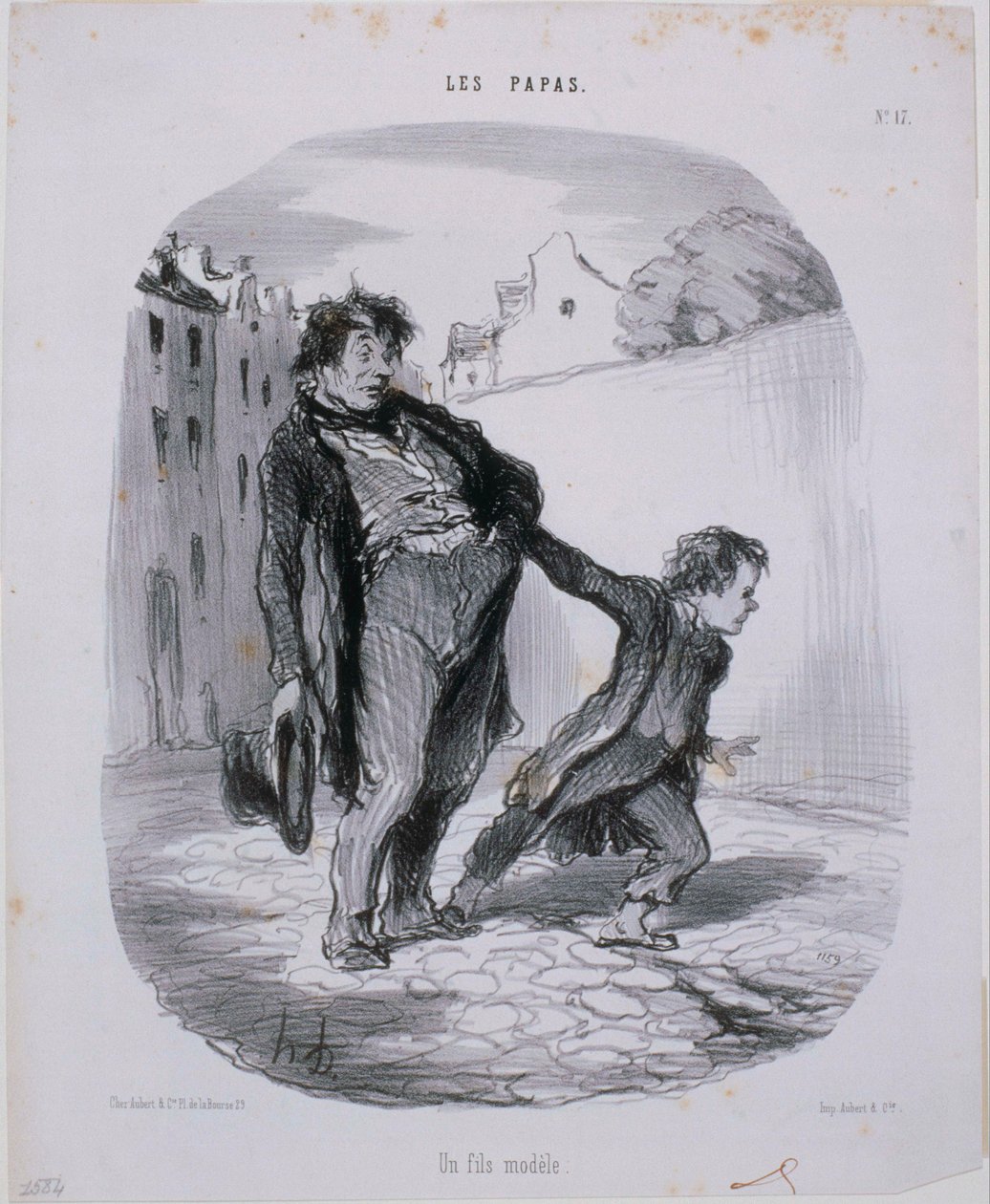 Die Väter - Ein Musterknabe von Honoré Daumier