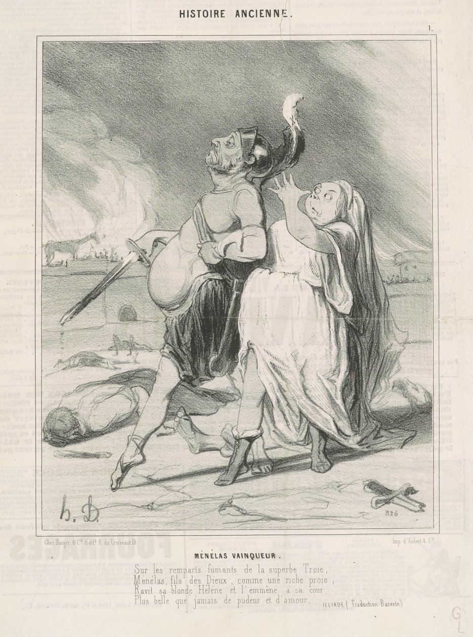 Menelaos der Sieger von Honoré Daumier