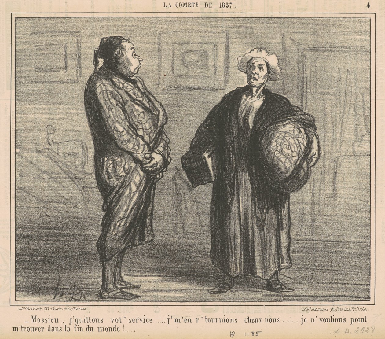 Monsieur, ich verlasse Ihren Dienst... von Honoré Daumier