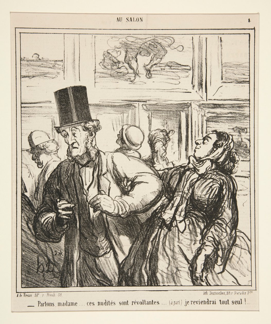 Lassen Sie uns gehen, Madame... diese Nacktheiten sind empörend von Honoré Daumier