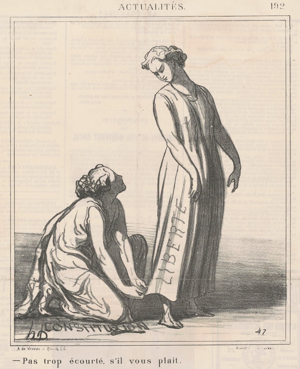 Nicht zu kurz, bitte von Honoré Daumier