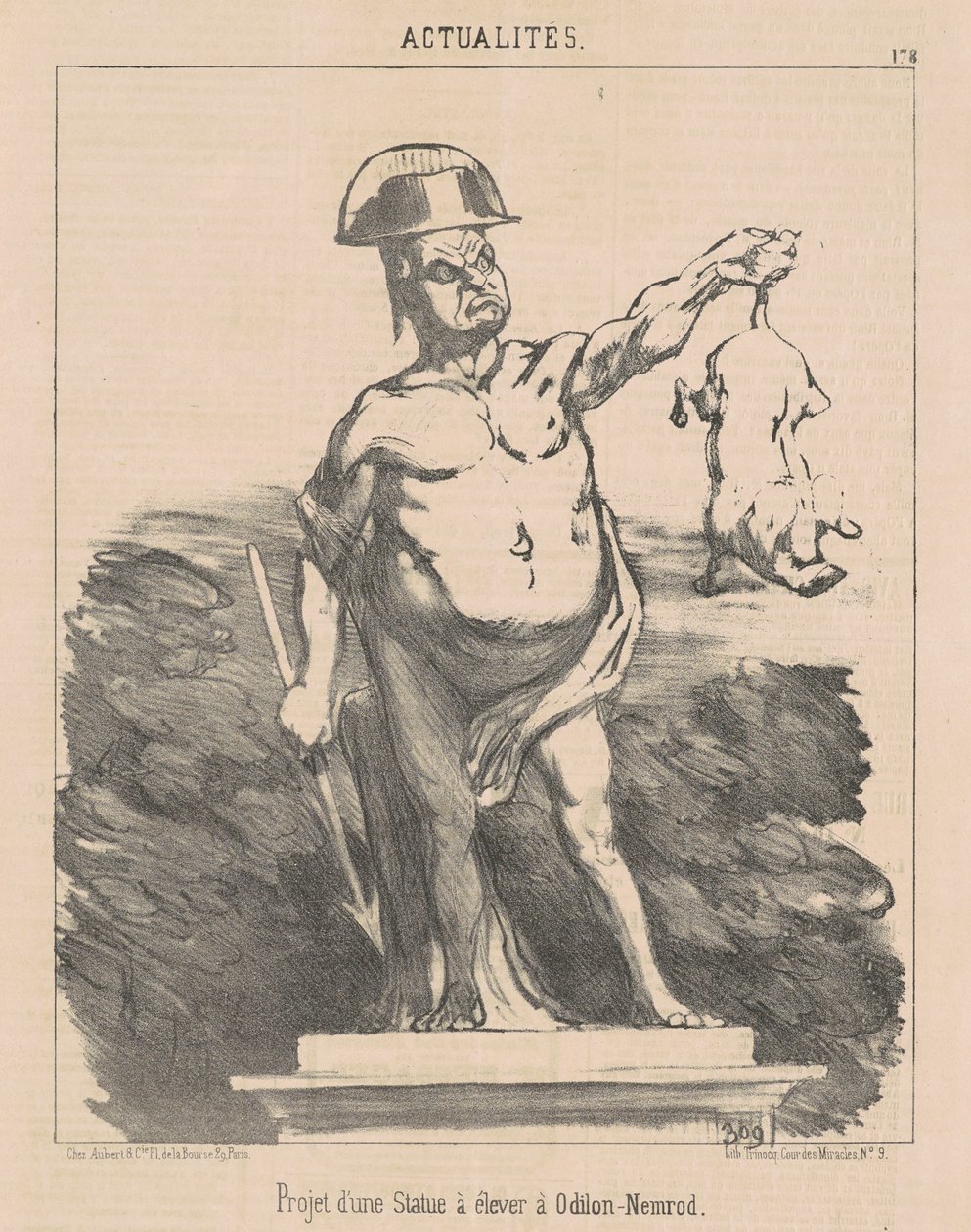 Projekt einer Statue ... für Odilon-Nemrod von Honoré Daumier