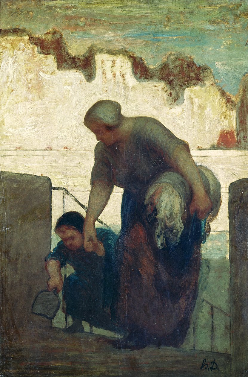 Die Wäscherin, ca. 1860-61 von Honoré Daumier