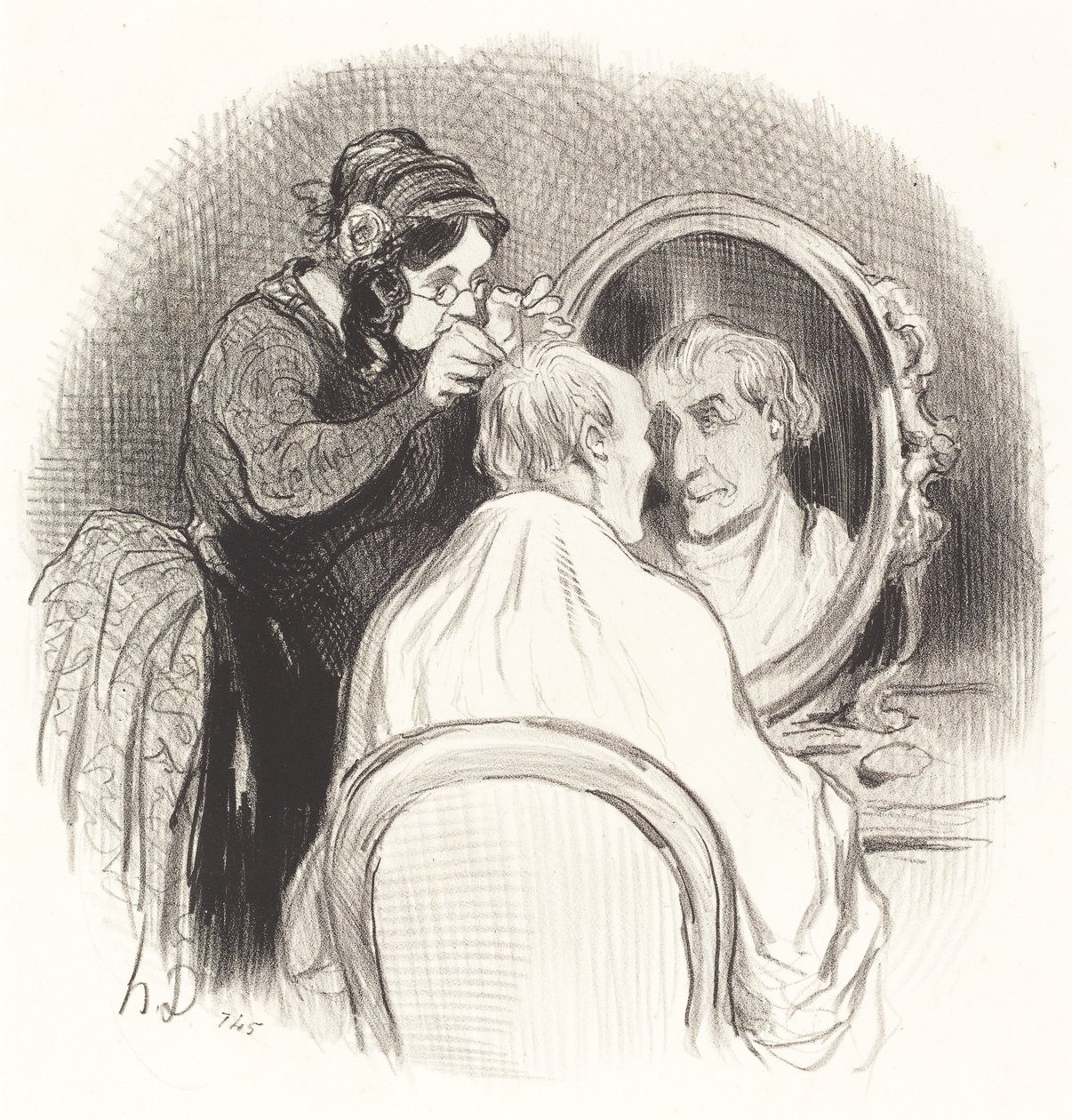 Ein Herr, den man zu sehr verjüngt von Honoré Daumier