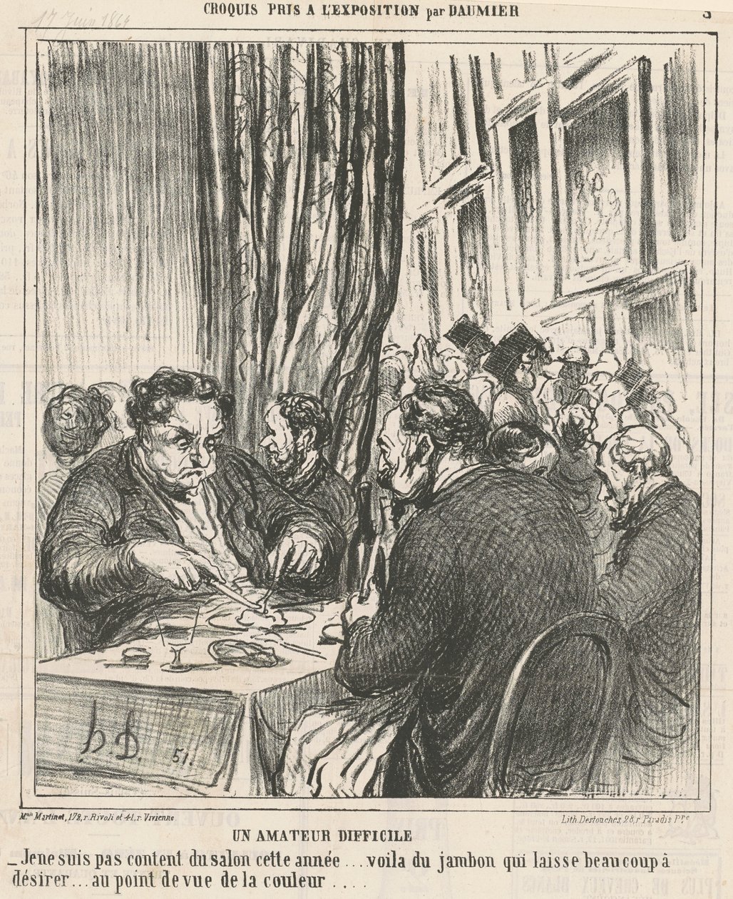 Ein schwieriger Amateur von Honoré Daumier