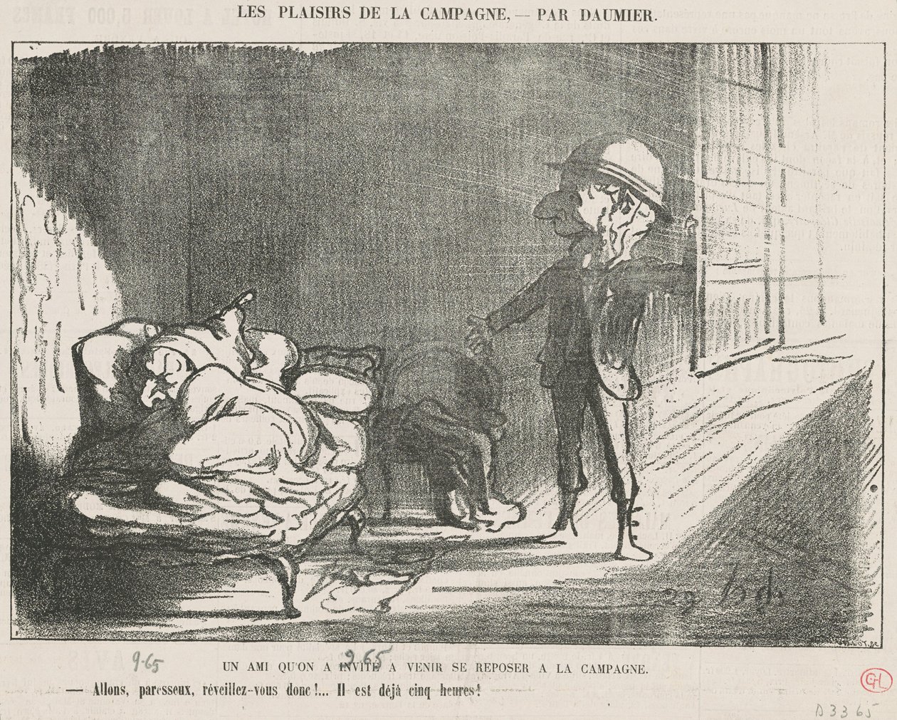 Ein Freund, den man eingeladen hat... von Honoré Daumier