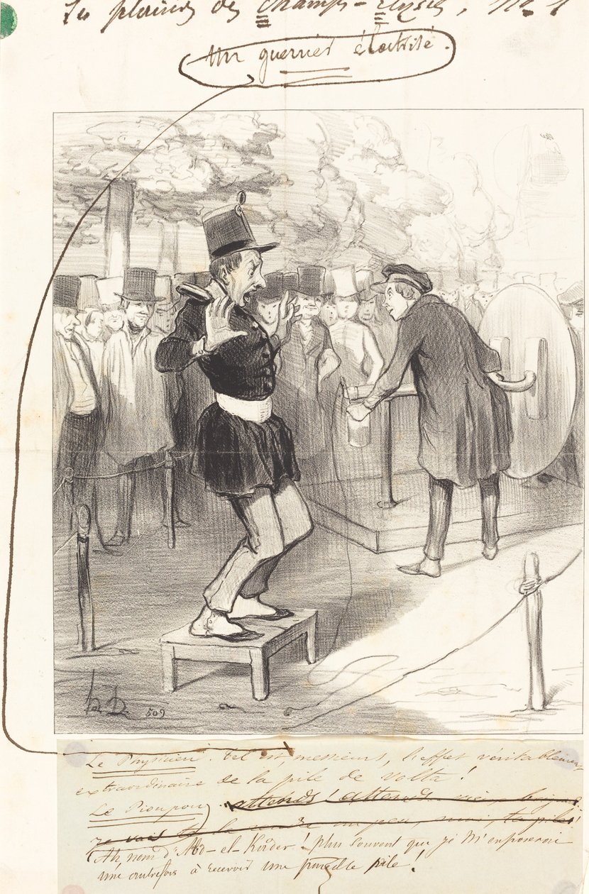 Ein elektrisierter Krieger von Honoré Daumier