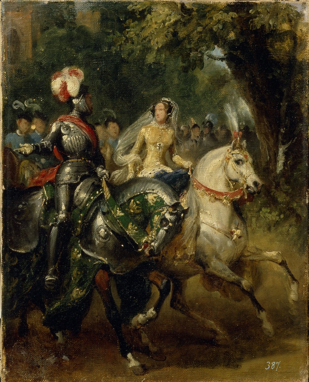 Kavalkade, um 1842 von Emile Jean Horace Vernet