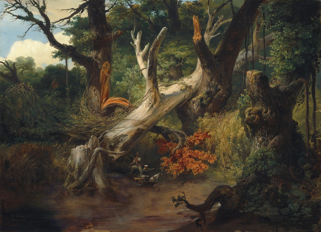 Jagd in den Pontinischen Sümpfen von Horace Vernet
