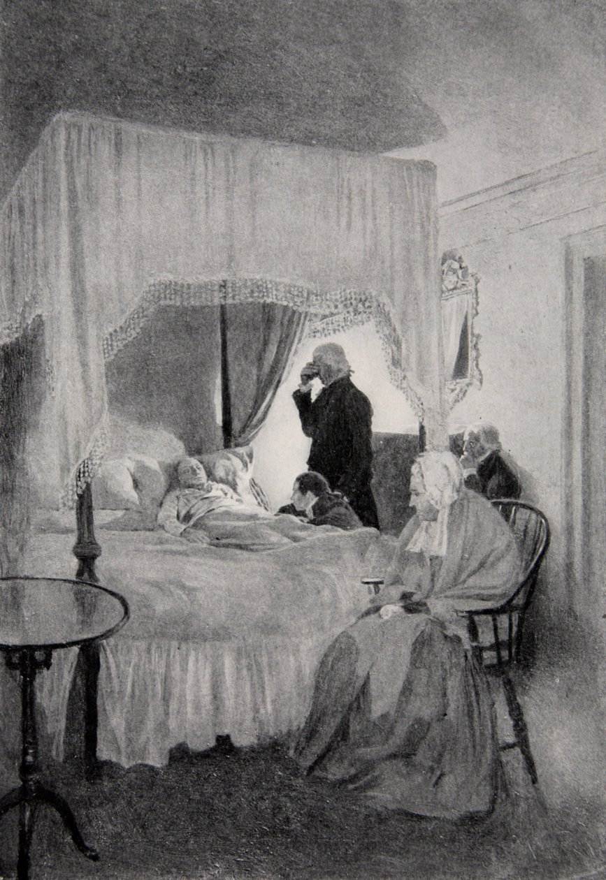 Der Tod von Washington in Mount Vernon, 14. Dezember 1799 von Howard Pyle