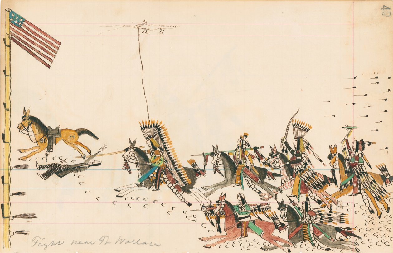 Kampf bei Ft. Wallace, 1874-75 von Howling Wolf