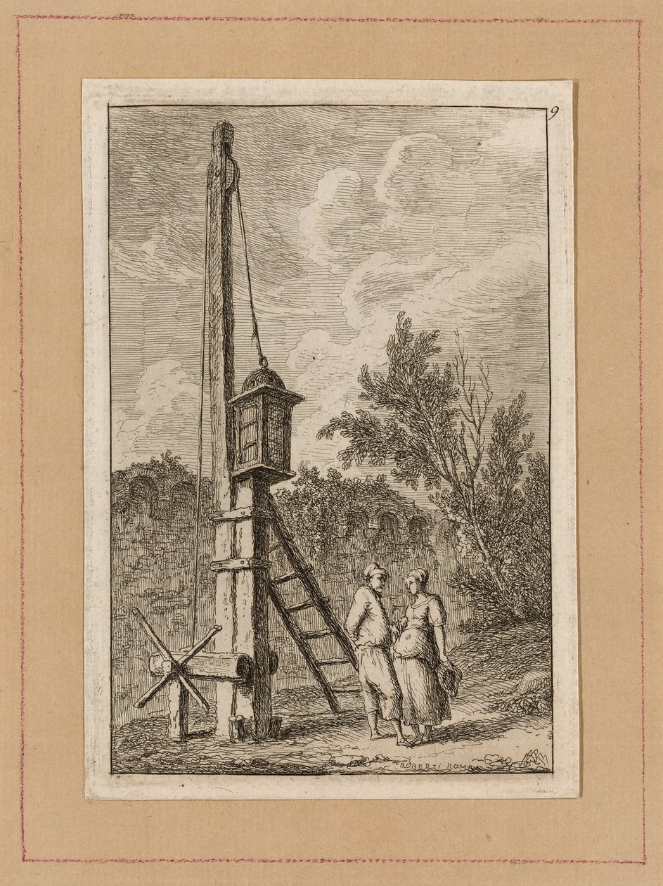 Tafel Neun aus Abende in Rom von Hubert Robert