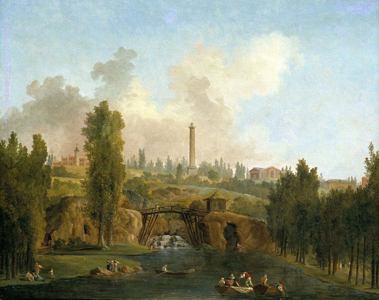 Blick auf den Park von Méréville, ca. 1790 von Hubert Robert