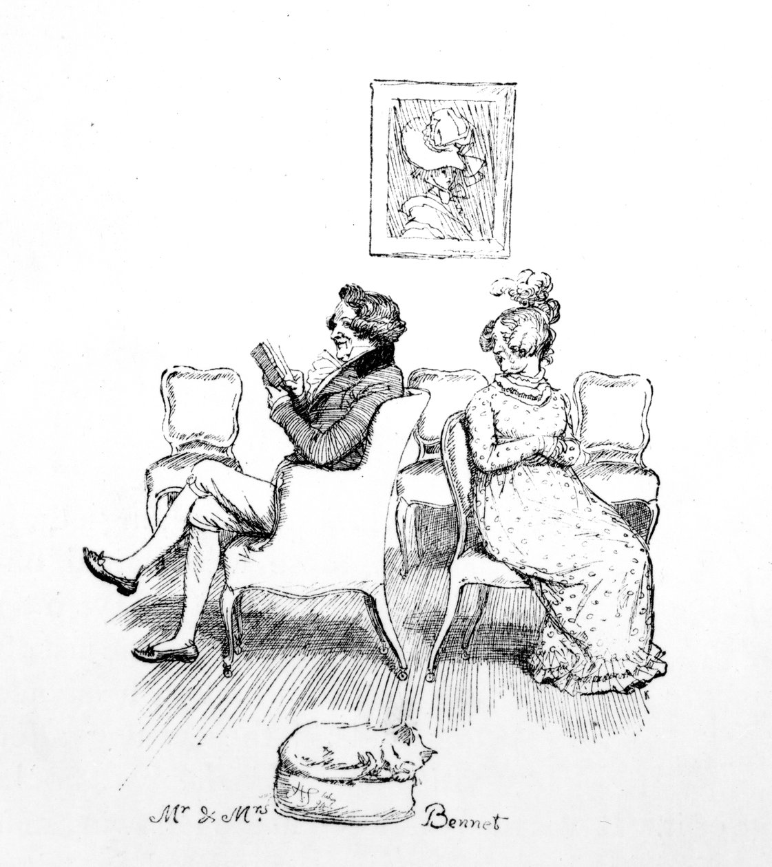 Mr und Mrs Bennet, Illustration aus 