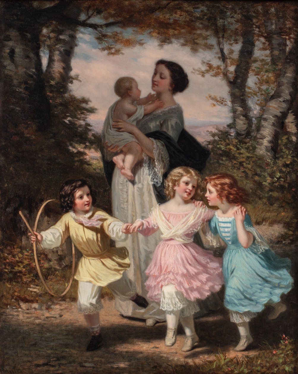 Mutter und Kinder, ca. 1840-80 von Hugues Merle