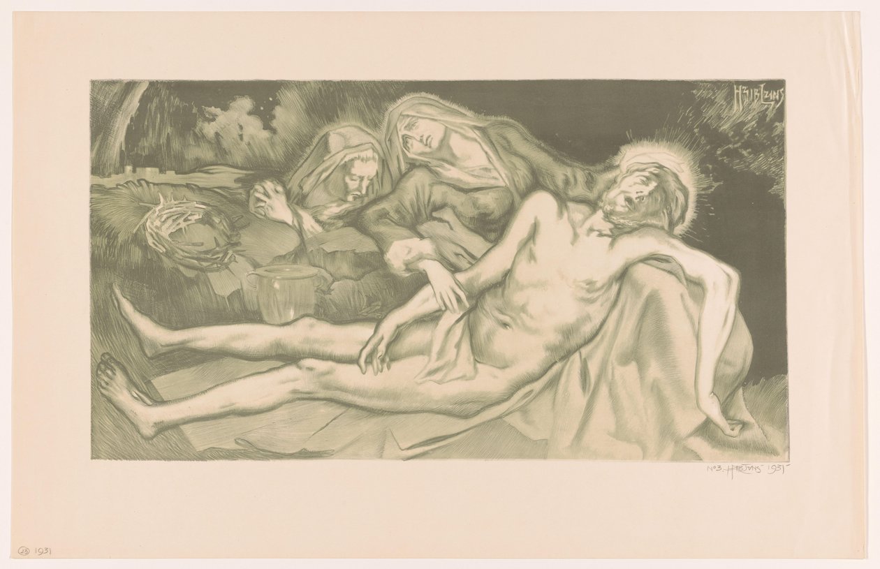 Beweinung Christi von Huib Luns (signed by artist)
