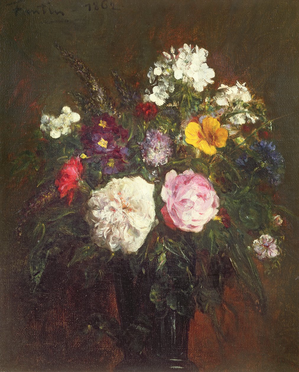 Rosen und Phlox, 1862 von Ignace Henri Jean Fantin Latour