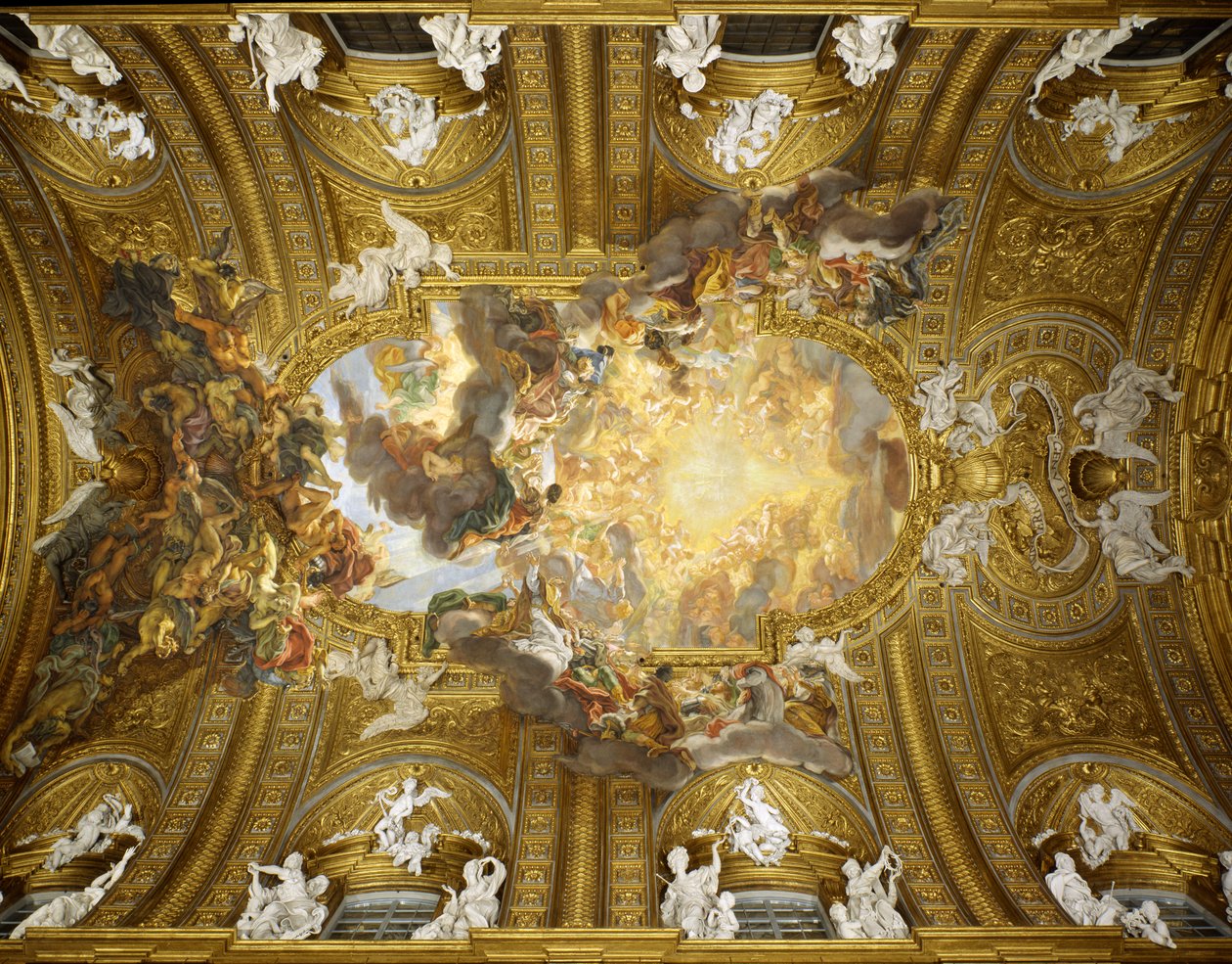 Der Triumph des heiligen Namens Jesu, Kirche des Gesù, Rom von Il Baciccio