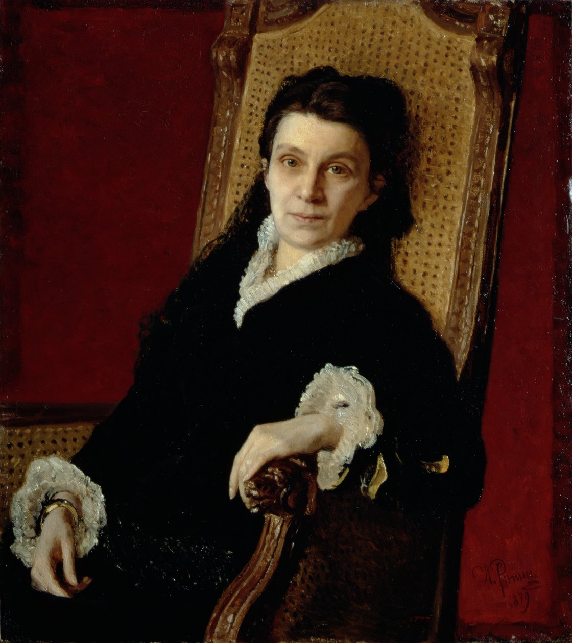 Porträt von Poliksena Stepanovna Stasova, Ehefrau von D.V. Stasov, 1879 von Ilya Efimovich Repin