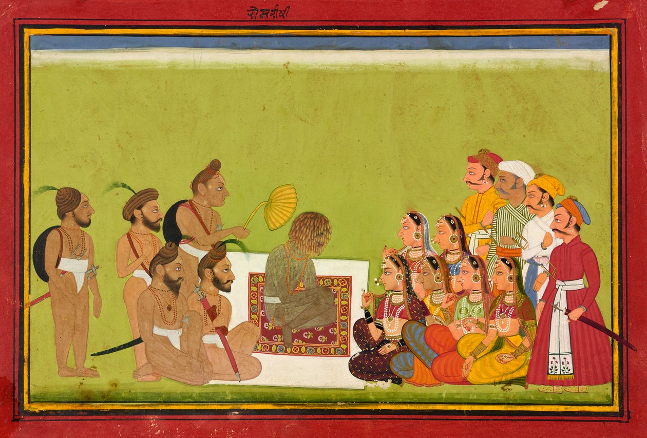 Eine Audienz bei Rom Rishi, ca. 1700-1725 von Indian School
