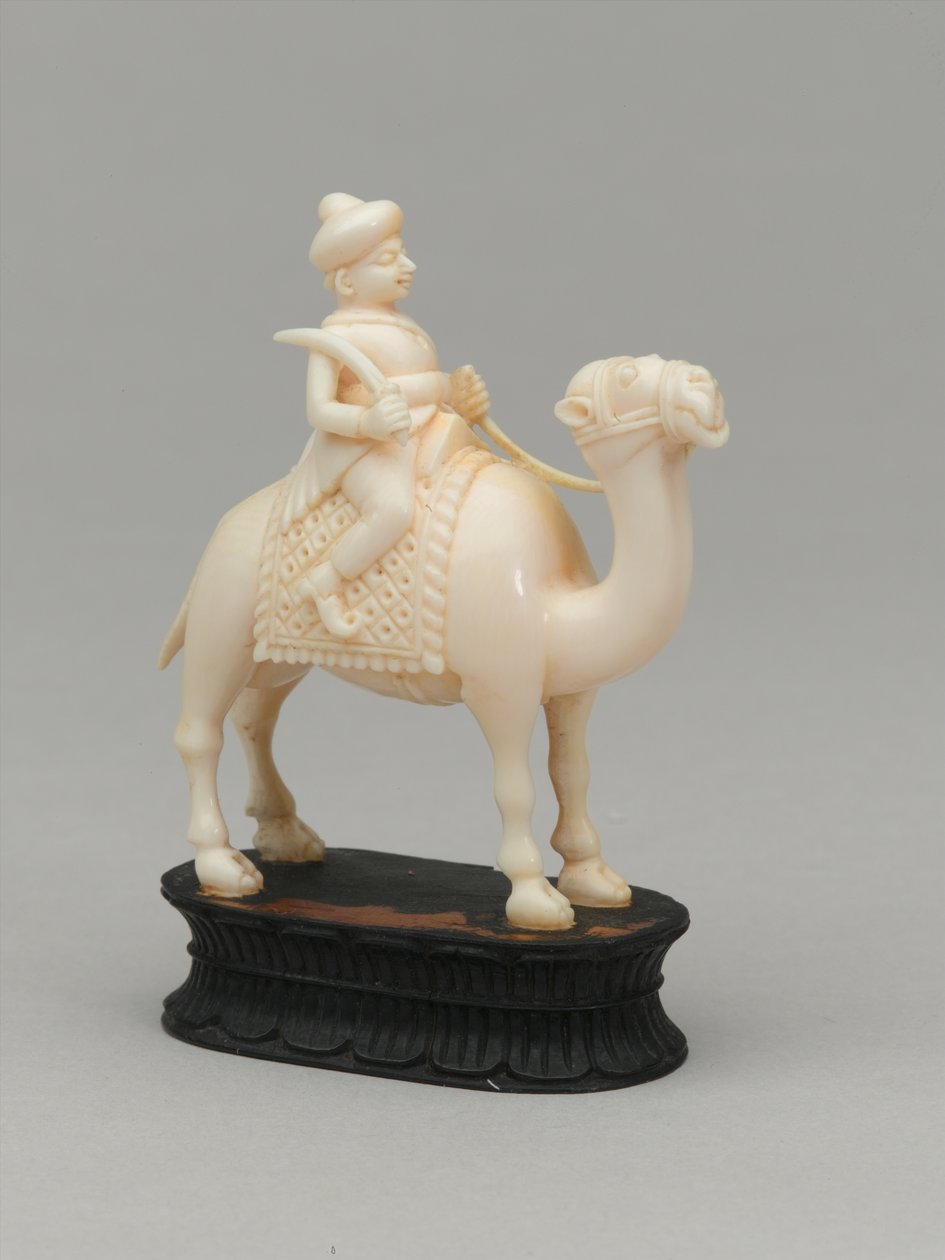 Schwarzer Springer, Schachfigur, Indien, ca. 1820 von Indian School