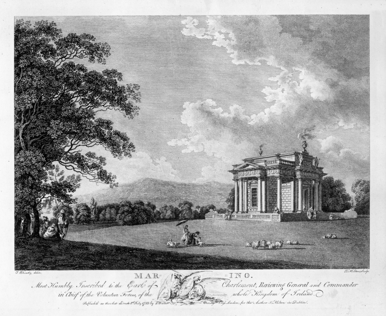 Das Casino in Marino, 1783 von Irish School