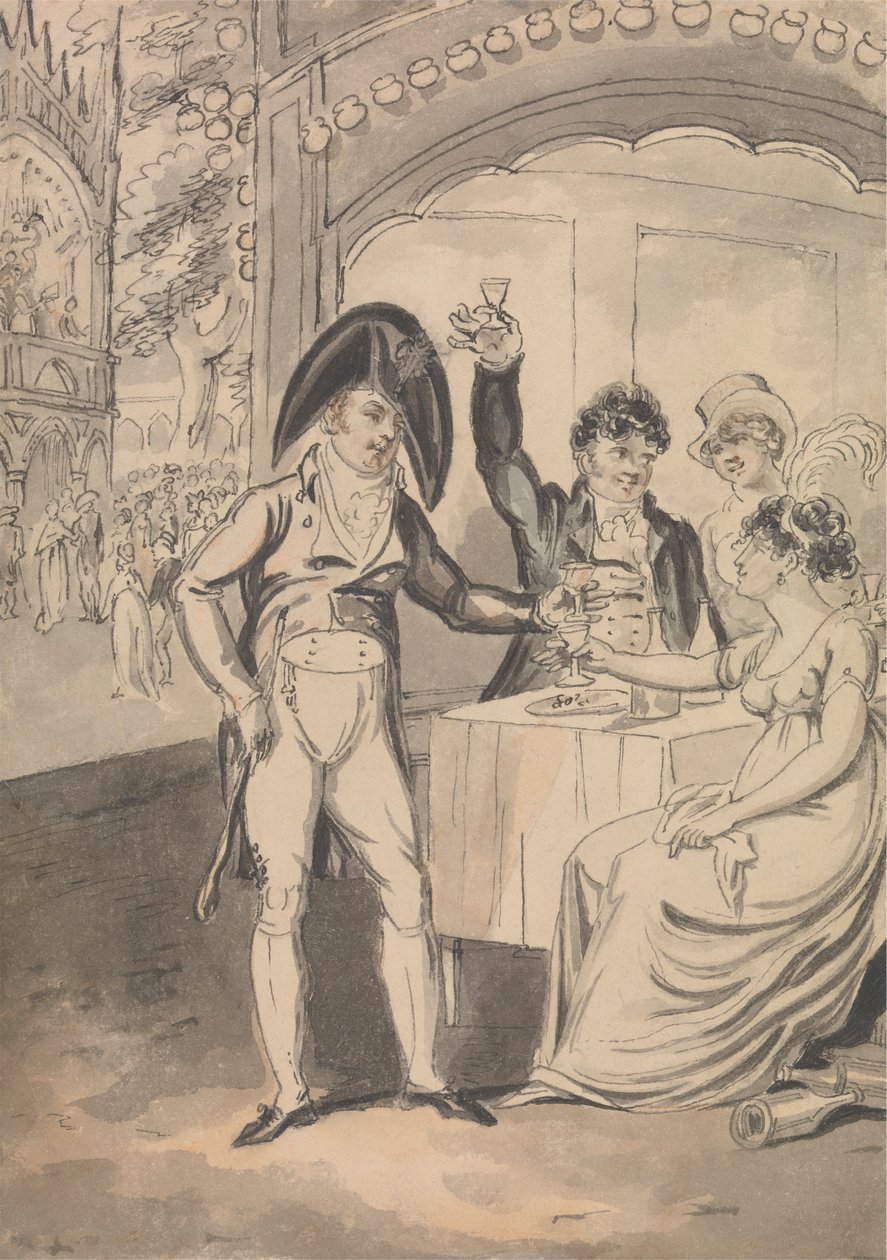 Die Abendkiste in Vauxhall von Isaac Cruikshank