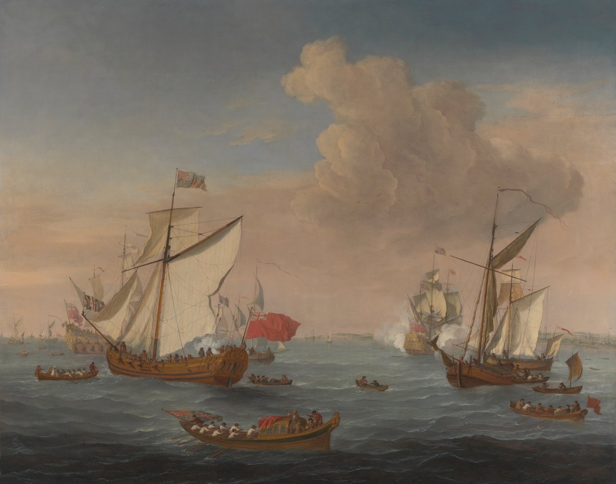Schiffe in der Themsemündung bei Sheerness von Isaac Sailmaker