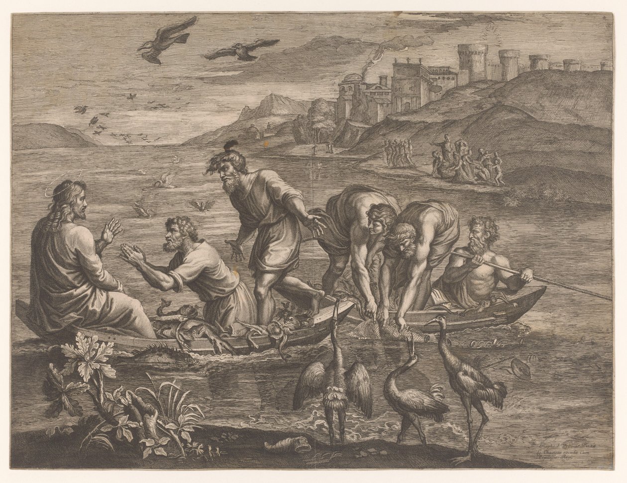 Wunderbarer Fischfang von Isaak Saal