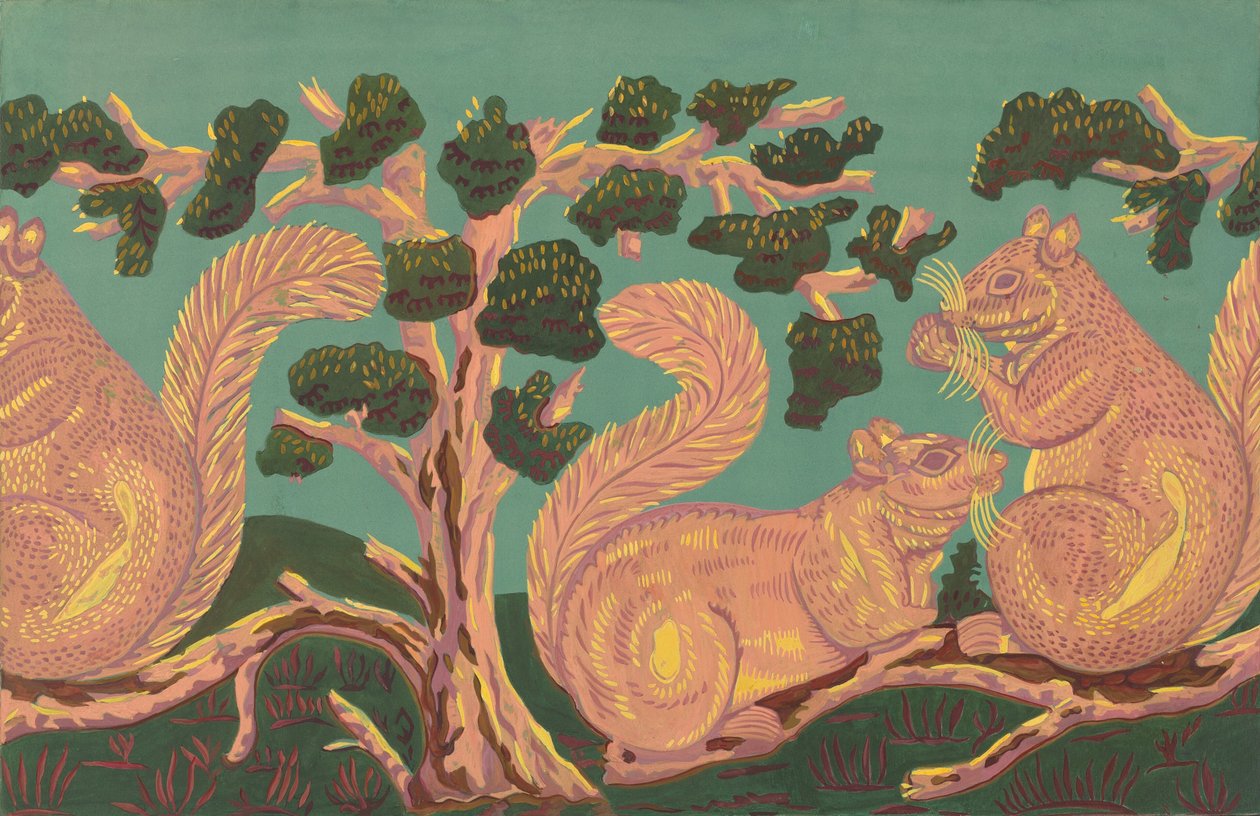 Bandbox-Design - Eichhörnchen, ca. 1938 von Isabella Ruth Doerfler