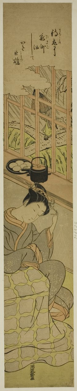 Warten auf ihren Liebhaber von Isoda Koryusai