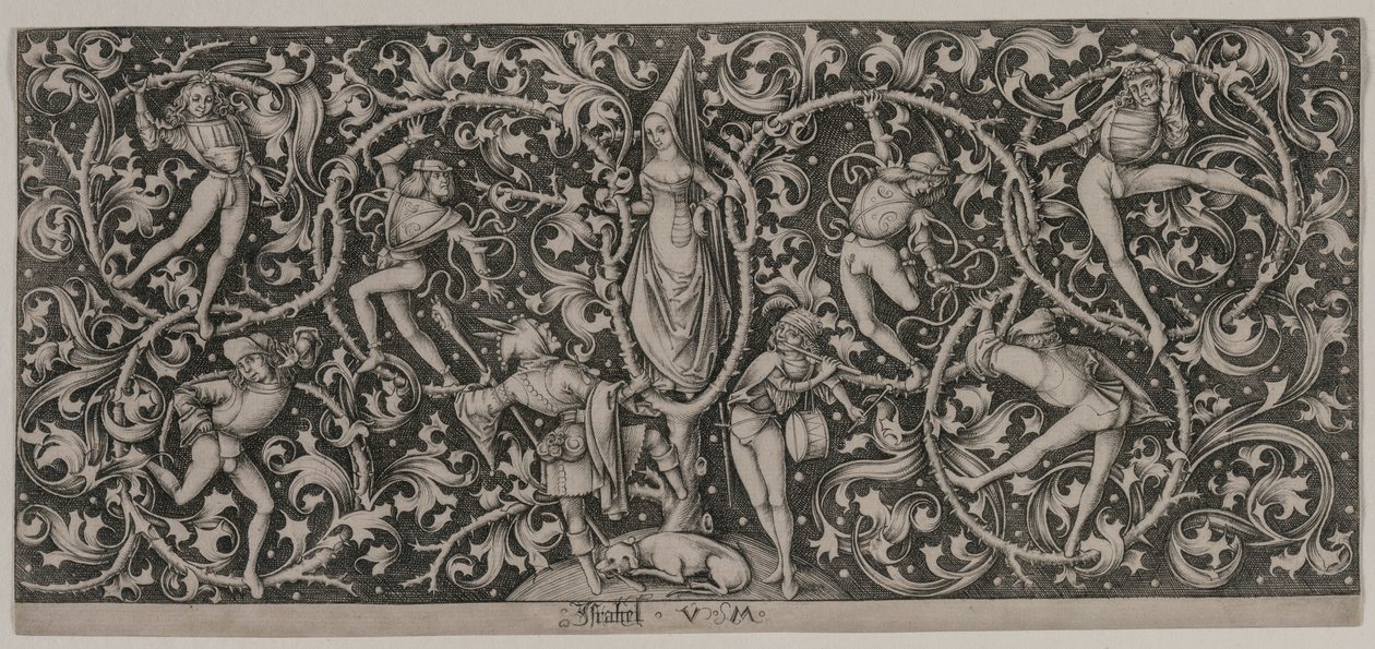 Ornament mit Tanz der Liebenden von Israhel van Meckenem