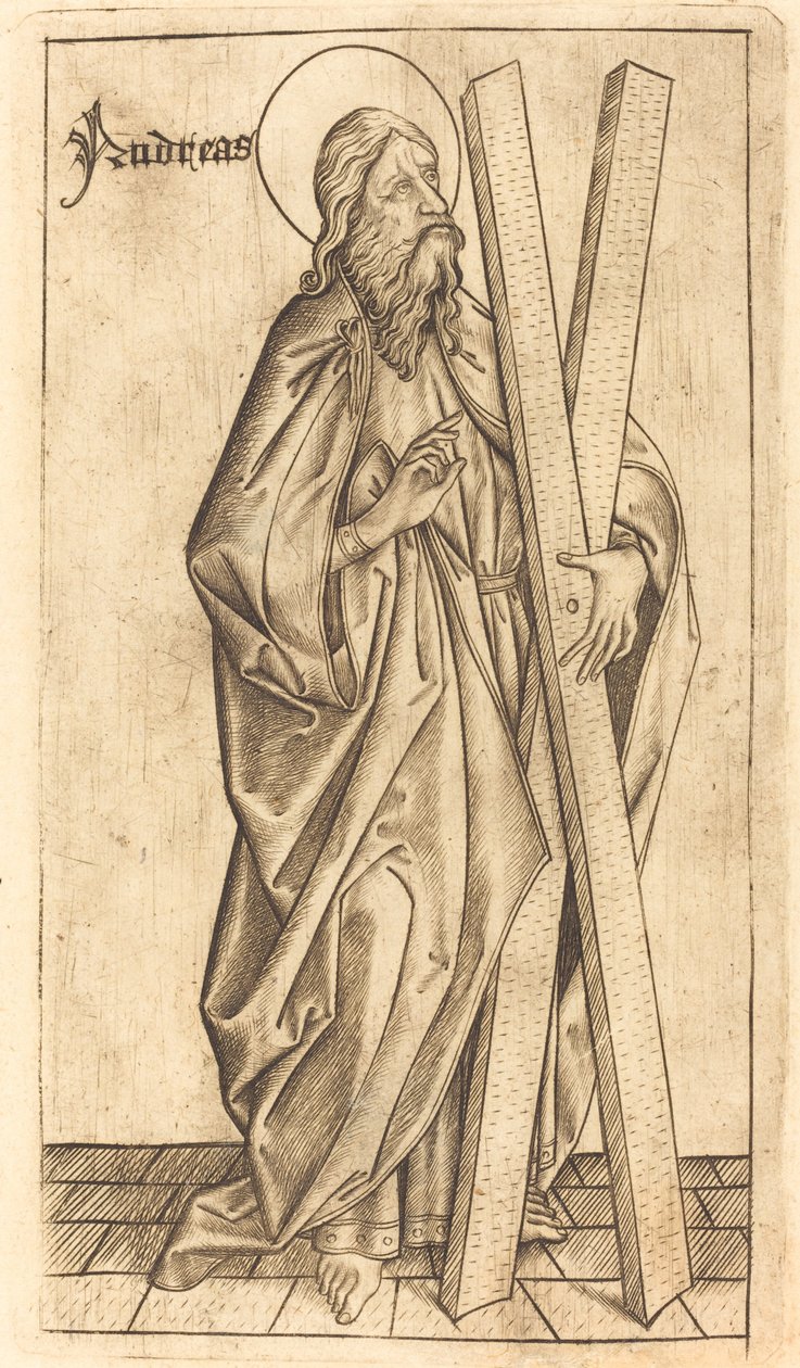 Heiliger Andreas von Israhel van Meckenem after Master E.S.