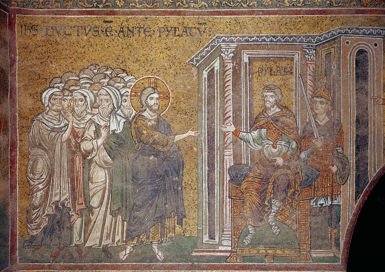 Christus vor Pilatus (Mosaik) von Italian School