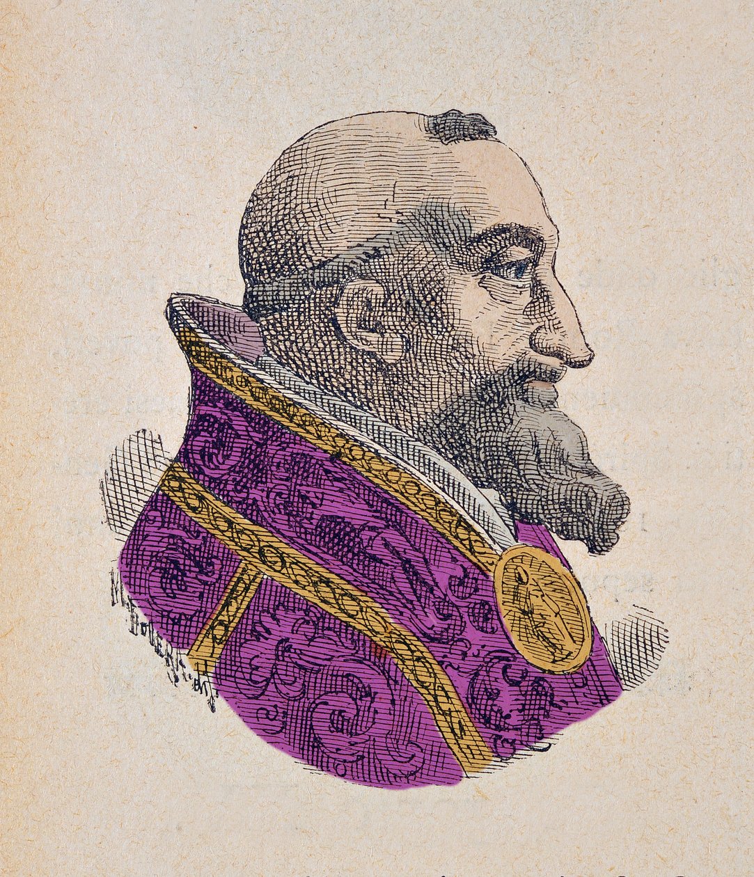 Porträt von Papst Gregor XV. (Gregorio, Gregorius oder Gregory) (1621-1623), 1898 von Italian School