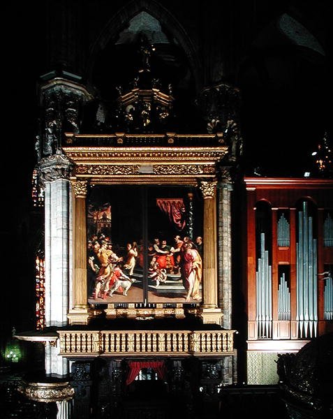 Ansicht der Orgel (1559-1602) von Giuseppe Meda, Ambrogio Giovanni Figino und Camillo Procaccini von Italian School
