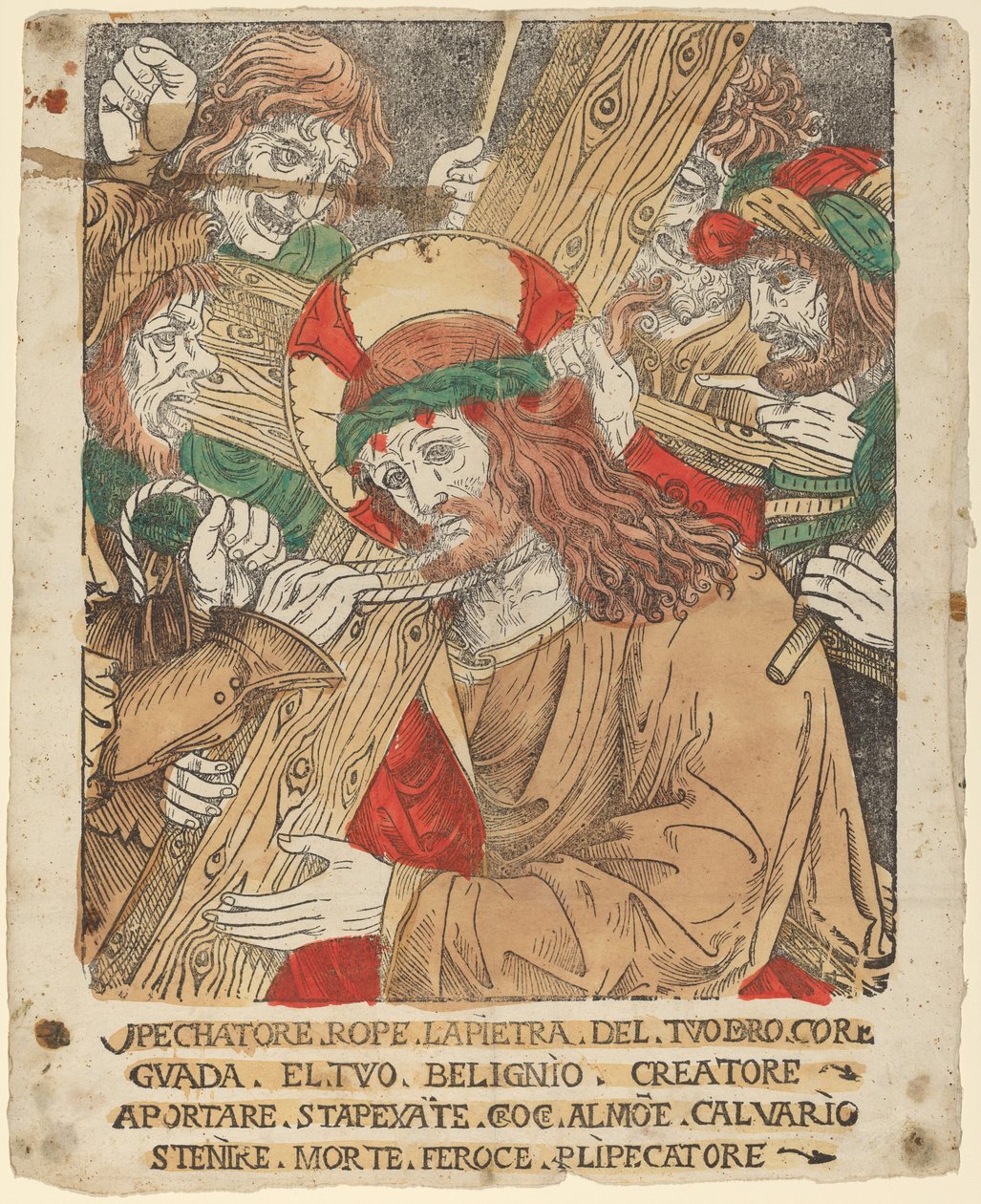 Christus trägt das Kreuz von Italian 16th Century